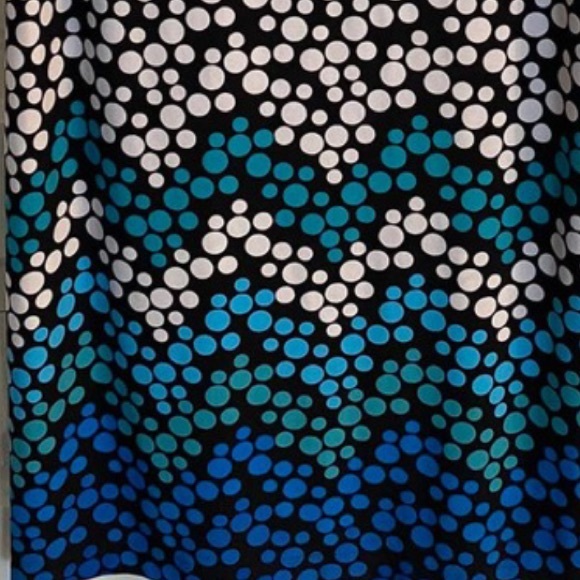 Liz Claiborne Black White Blue Polka Dot Dress - Picture 5 of 7